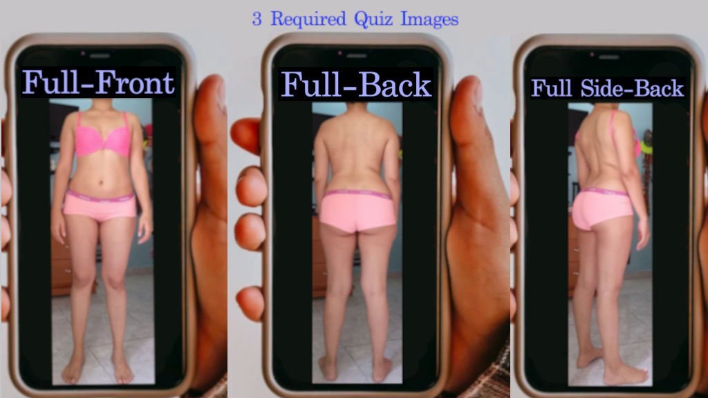 3 Required Scientific Body Type Quiz Images - Machine Learning (ML)/Artificial Intelligence (AI) Scientific Body Type Image Upload & ID App 